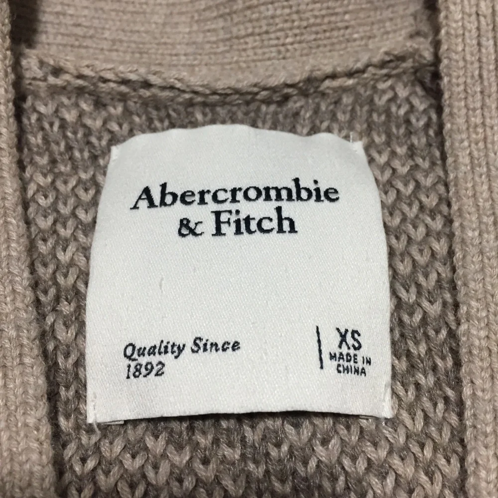 Abercrombie Fitch Houndstooth Plaid Open Front Cardigan Sweater Women’s XS FLAW - Picture 7 of 9